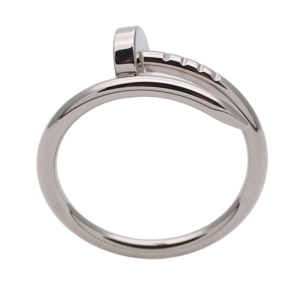 Cartier カルティエ ジュストアンクル スモール リング 指輪 750WG ホワイトゴールド #48 約8号 レディース メンズ 磨き済み【中古】