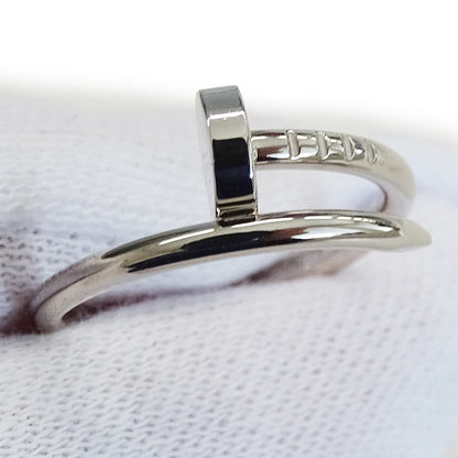 Cartier カルティエ ジュストアンクル スモール リング 指輪 750WG ホワイトゴールド #48 約8号 レディース メンズ 磨き済み【中古】