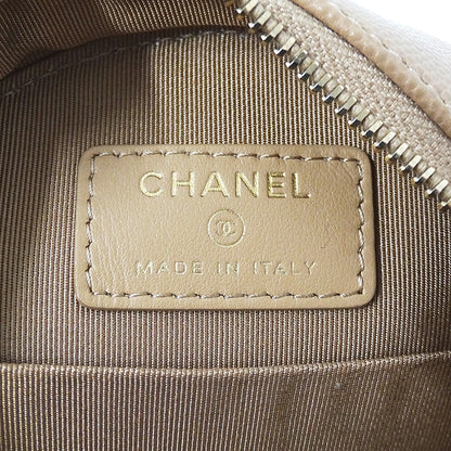 CHANEL シャネル ショルダーバッグ マトラッセ ベージュ ゴールド金具 キャビアスキン レディース 【中古】