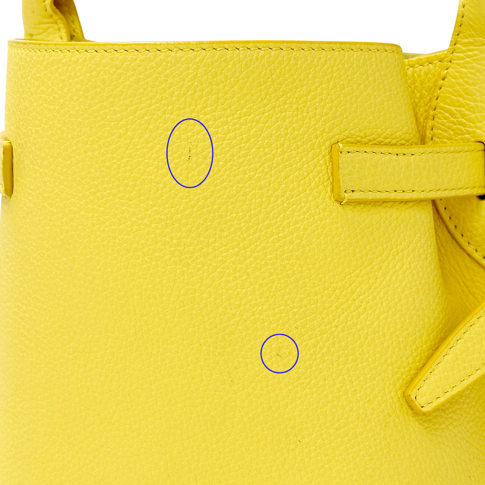 CELINE セリーヌ ビッグバッグバケット ナノ 2wayバッグ イエロー レザー レディース 【中古】