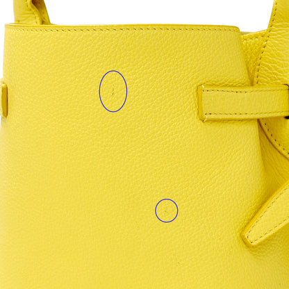 CELINE セリーヌ ビッグバッグバケット ナノ 2wayバッグ イエロー レザー レディース 【中古】