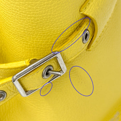 CELINE セリーヌ ビッグバッグバケット ナノ 2wayバッグ イエロー レザー レディース 【中古】