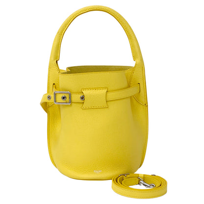 CELINE セリーヌ ビッグバッグバケット ナノ 2wayバッグ イエロー レザー レディース 【中古】