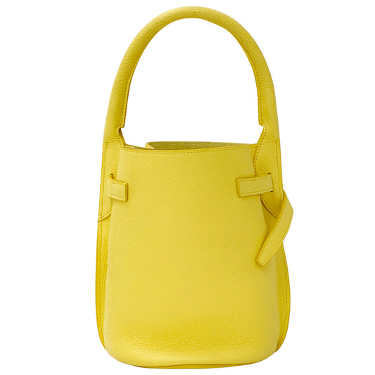 CELINE セリーヌ ビッグバッグバケット ナノ 2wayバッグ イエロー レザー レディース 【中古】