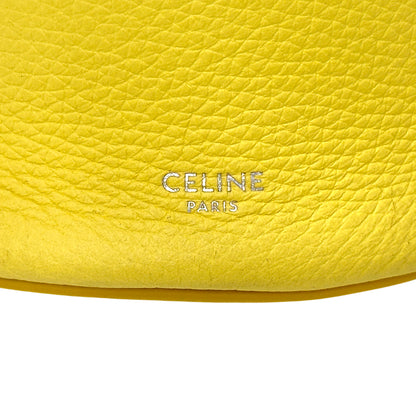 CELINE セリーヌ ビッグバッグバケット ナノ 2wayバッグ イエロー レザー レディース 【中古】