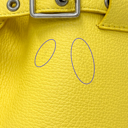CELINE セリーヌ ビッグバッグバケット ナノ 2wayバッグ イエロー レザー レディース 【中古】