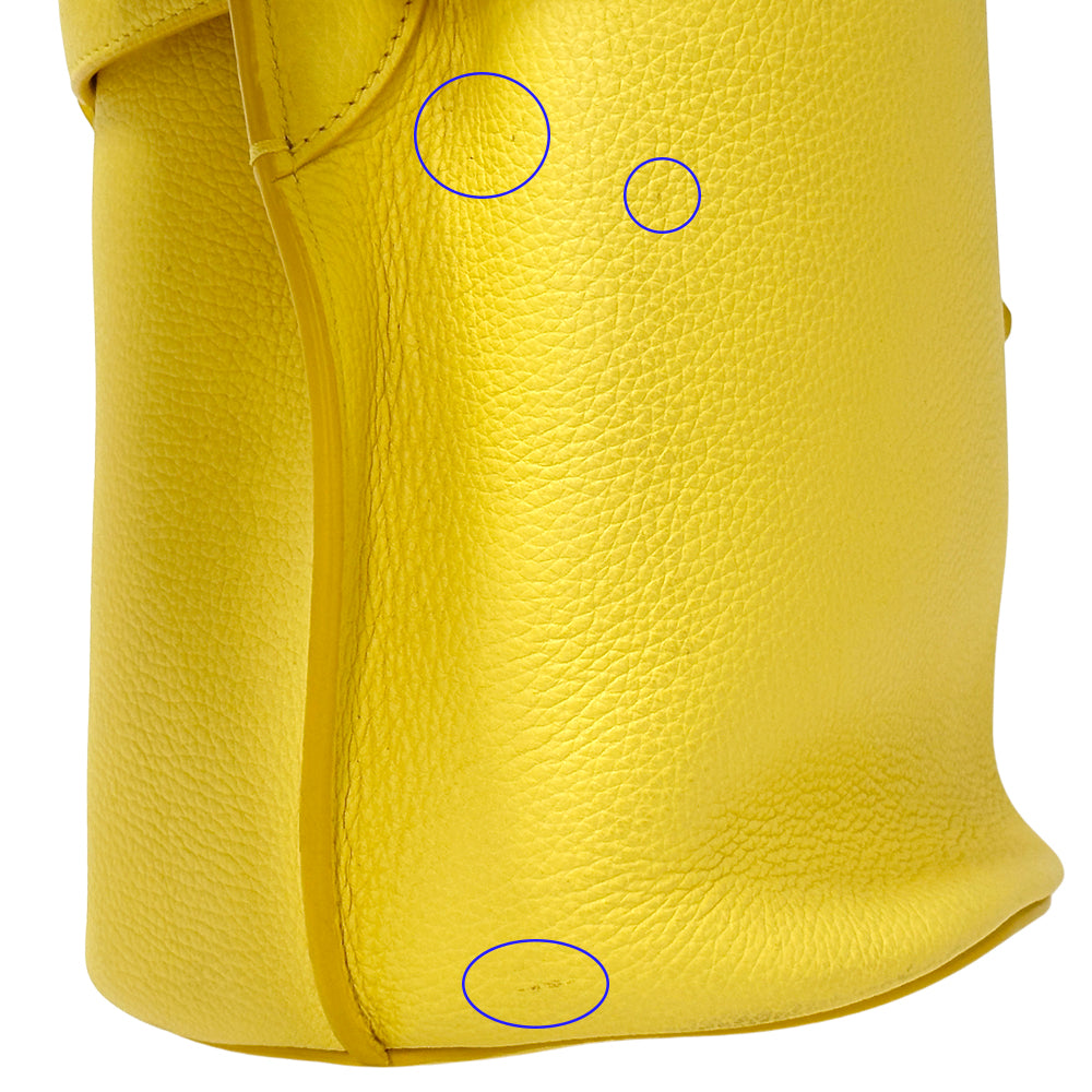 CELINE セリーヌ ビッグバッグバケット ナノ 2wayバッグ イエロー レザー レディース 【中古】