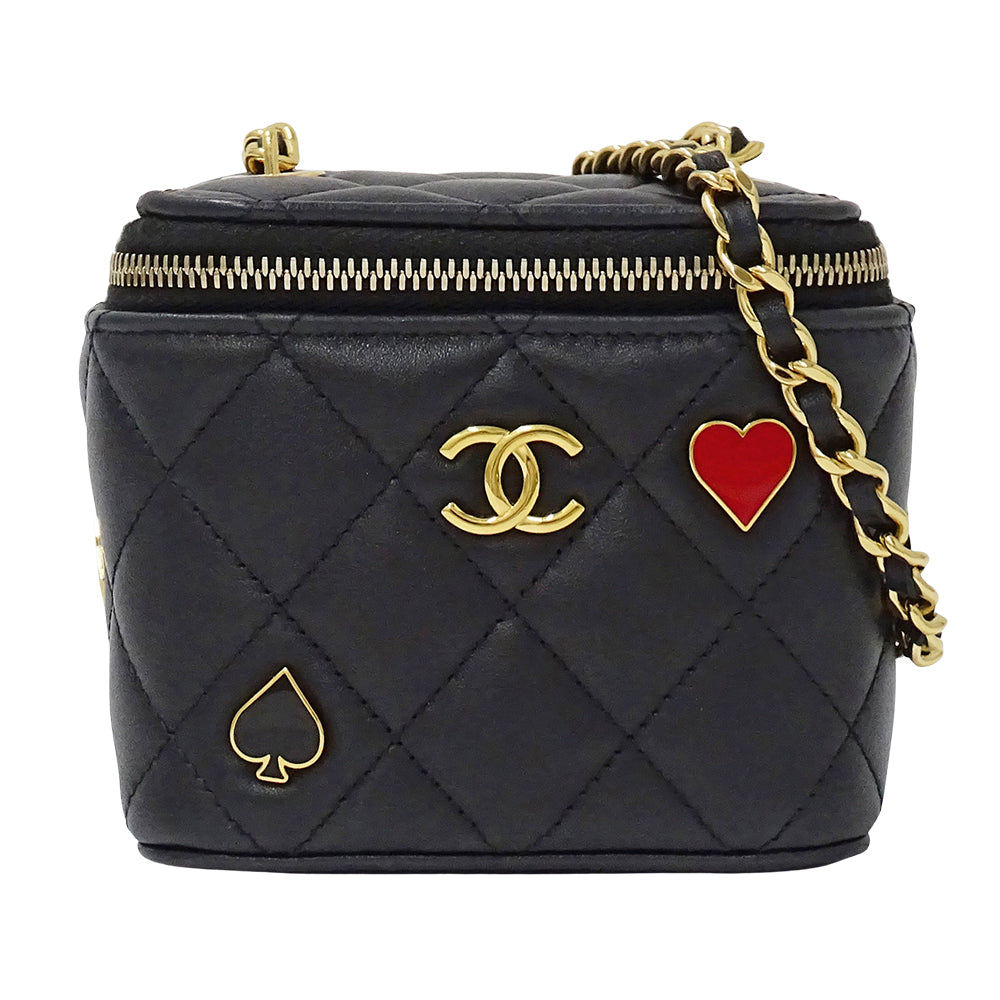 CHANEL シャネル ショルダーバッグ マトラッセ ブラック ゴールド金具 ラムスキン レディース 【中古】