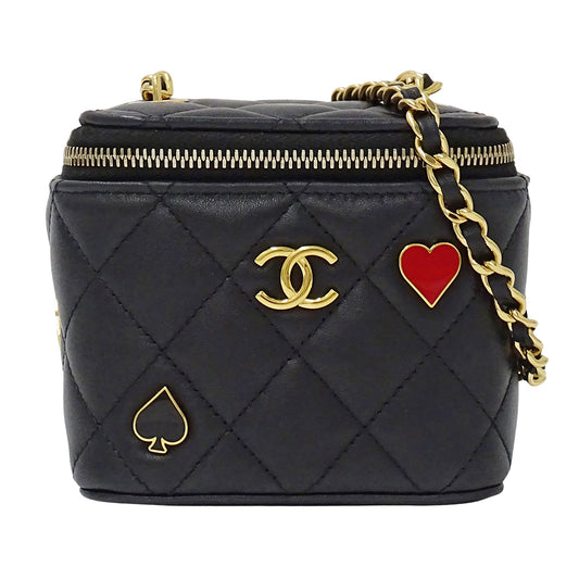 CHANEL シャネル ショルダーバッグ マトラッセ ブラック ゴールド金具 ラムスキン レディース 【中古】