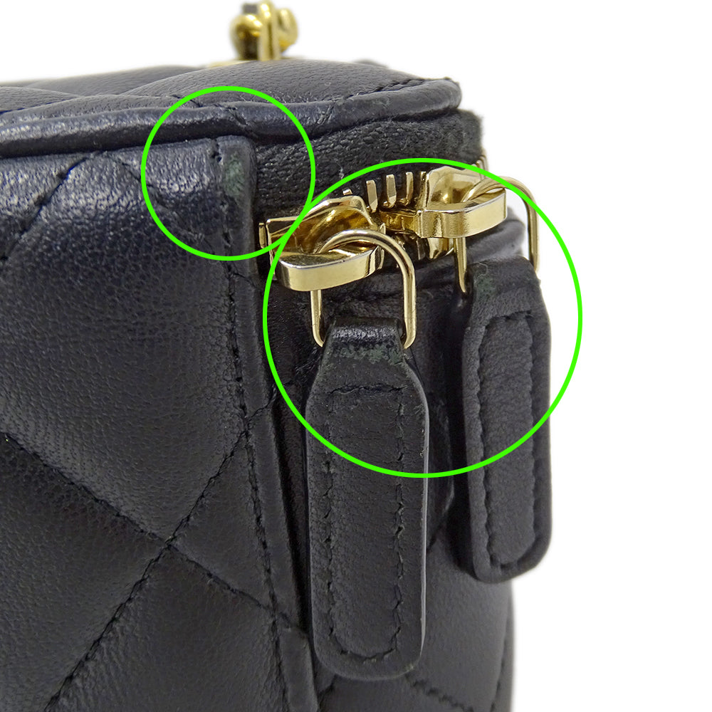 CHANEL シャネル ショルダーバッグ マトラッセ ブラック ゴールド金具 ラムスキン レディース 【中古】