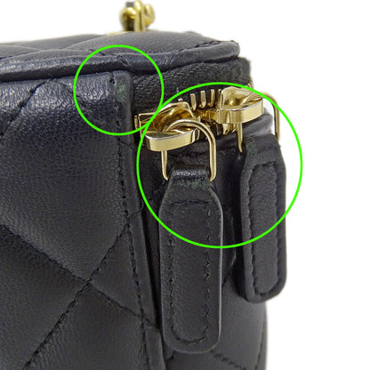 CHANEL シャネル ショルダーバッグ マトラッセ ブラック ゴールド金具 ラムスキン レディース 【中古】