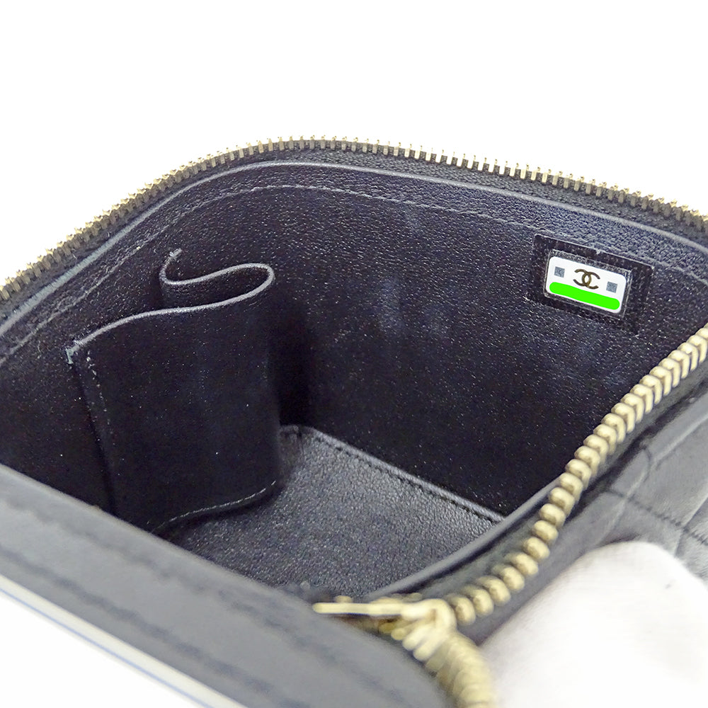 CHANEL シャネル ショルダーバッグ マトラッセ ブラック ゴールド金具 ラムスキン レディース 【中古】