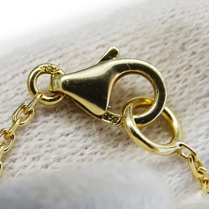 Van Cleef & Arpels ヴァンクリーフ＆アーペル ラッキーアルハンブラ パピヨン ネックレス タイガーズアイ 750YG イエローゴールド レディース 磨き済み 【中古】