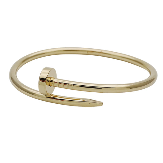Cartier カルティエ ジュストアンクル クラシックモデル ブレスレット バングル 750YG ゴールド #17 レディース メンズ 磨き済み【中古】