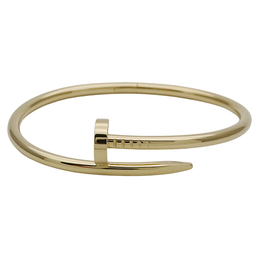 Cartier カルティエ ジュストアンクル クラシックモデル ブレスレット バングル 750YG ゴールド #17 レディース メンズ 磨き済み【中古】