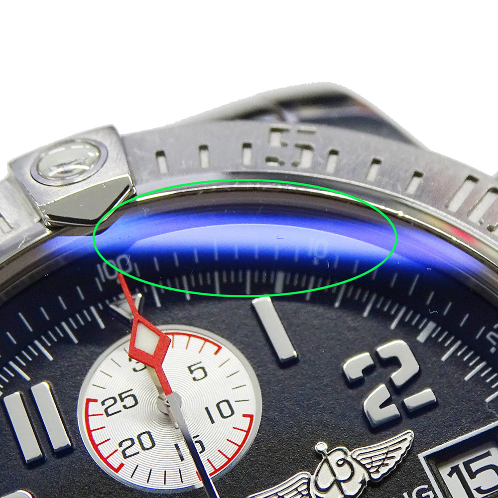 BREITLING ブライトリング アベンジャーII A13381 メンズ 腕時計 クロノグラフ デイト 自動巻き AT ステンレス SS ブラック 磨き済み 【中古】