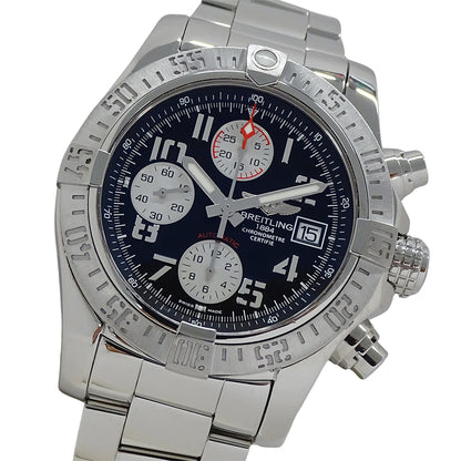 BREITLING ブライトリング アベンジャーII A13381 メンズ 腕時計 クロノグラフ デイト 自動巻き AT ステンレス SS ブラック 磨き済み 【中古】