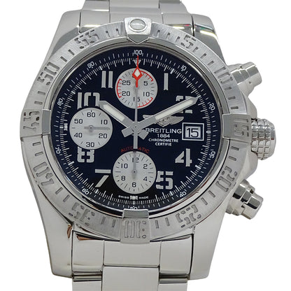 BREITLING ブライトリング アベンジャーII A13381 メンズ 腕時計 クロノグラフ デイト 自動巻き AT ステンレス SS ブラック 磨き済み 【中古】