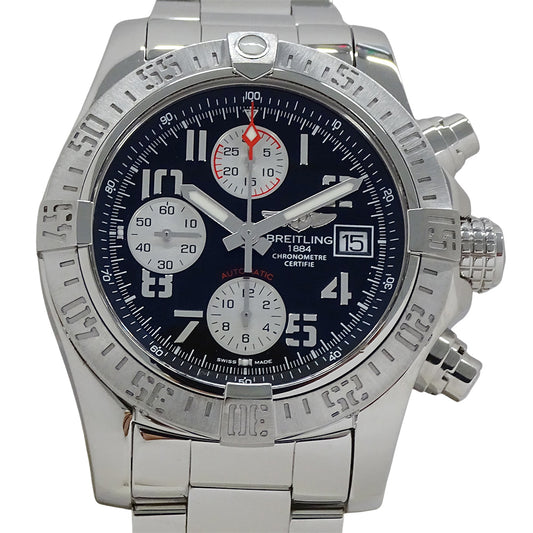BREITLING ブライトリング アベンジャーII A13381 メンズ 腕時計 クロノグラフ デイト 自動巻き AT ステンレス SS ブラック 磨き済み 【中古】