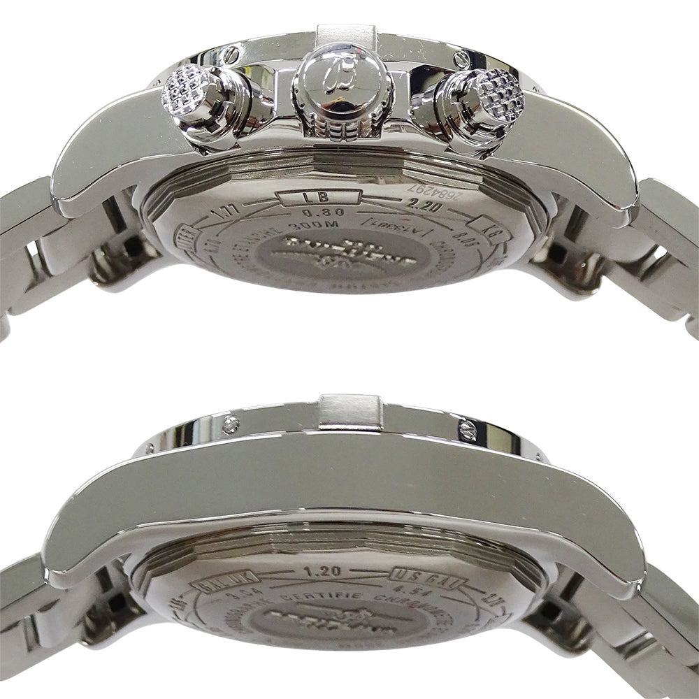 BREITLING ブライトリング アベンジャーII A13381 メンズ 腕時計 クロノグラフ デイト 自動巻き AT ステンレス SS ブラック 磨き済み 【中古】