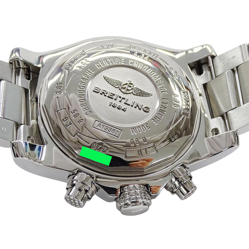 BREITLING ブライトリング アベンジャーII A13381 メンズ 腕時計 クロノグラフ デイト 自動巻き AT ステンレス SS ブラック 磨き済み 【中古】