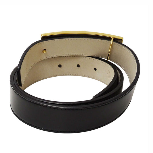 BVLGARI ブルガリ ベルト パレンテシ ブラック レザー メンズ 【中古】