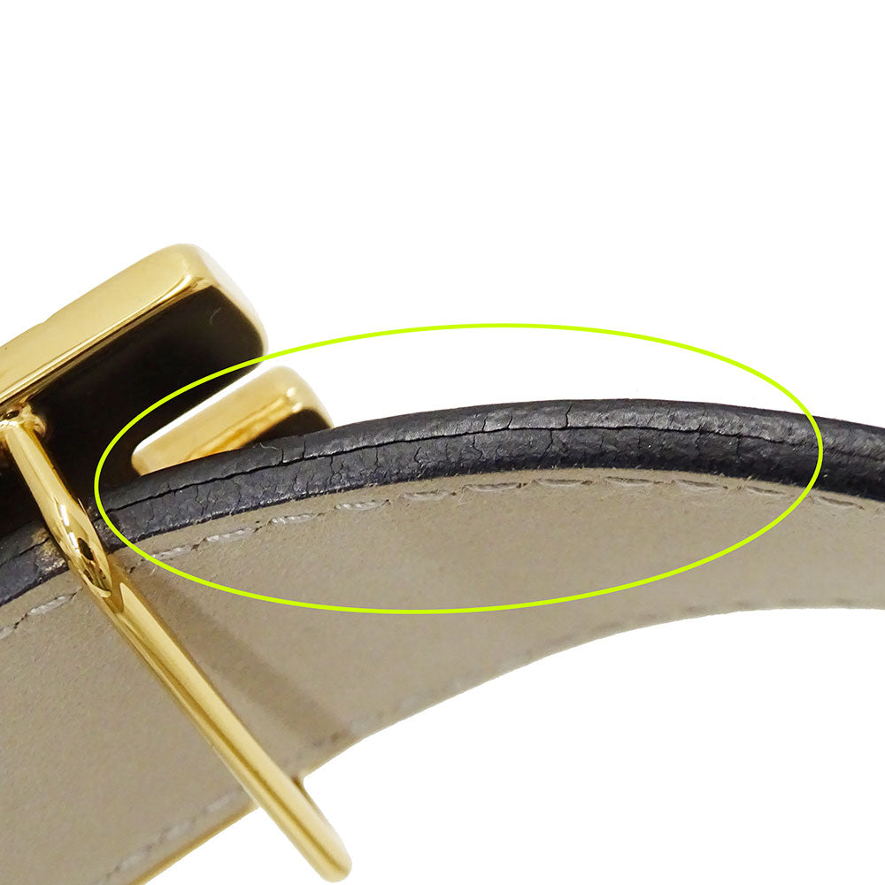 BVLGARI ブルガリ ベルト パレンテシ ブラック レザー メンズ 【中古】