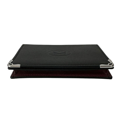 Cartier カルティエ カードケース マスト ブラック レザー レディース メンズ 【中古】