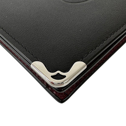 Cartier カルティエ カードケース マスト ブラック レザー レディース メンズ 【中古】