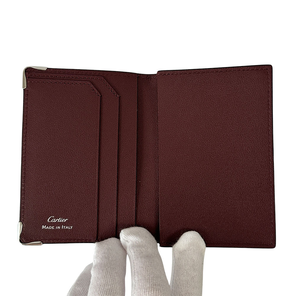 Cartier カルティエ カードケース マスト ブラック レザー レディース メンズ 【中古】