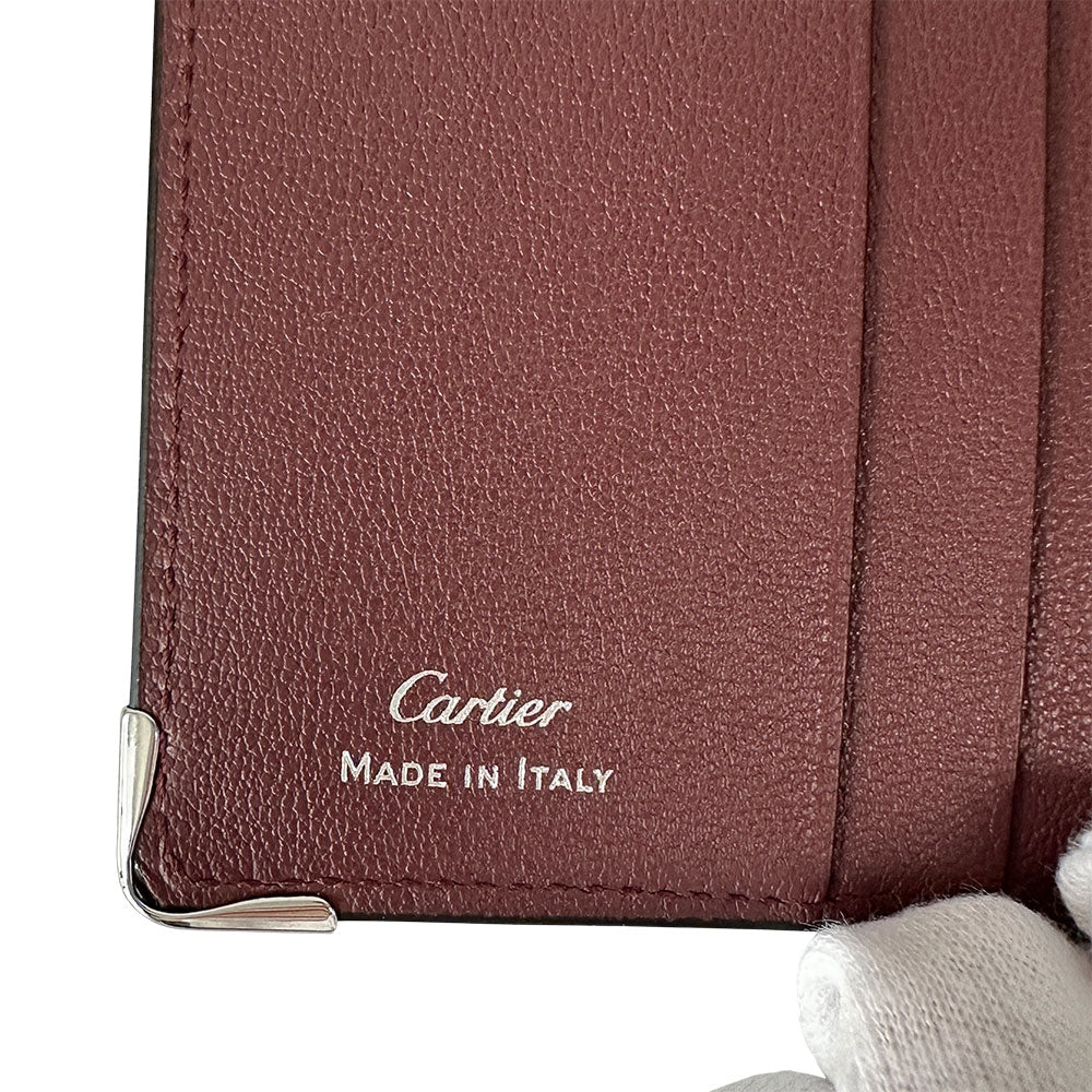 Cartier カルティエ カードケース マスト ブラック レザー レディース メンズ 【中古】