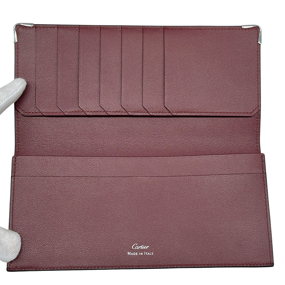 Cartier カルティエ 長財布 マスト ブラック レザー メンズ 【中古】