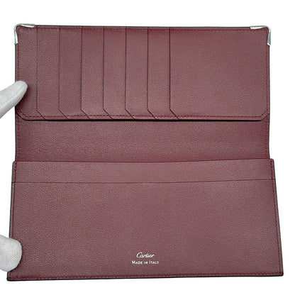 Cartier カルティエ 長財布 マスト ブラック レザー メンズ 【中古】