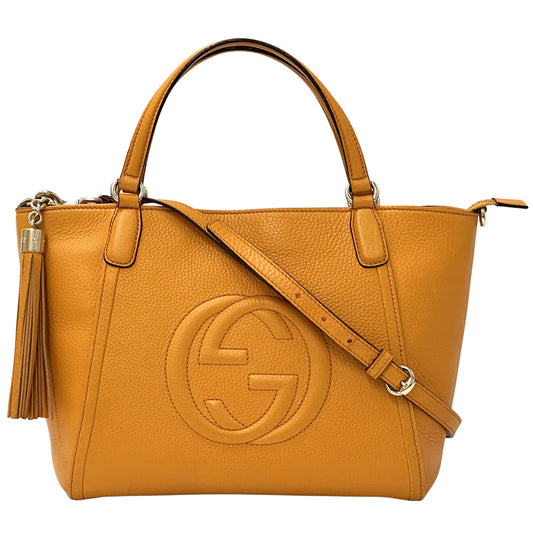 GUCCI グッチ 2wayバッグ トートバッグ ソーホー オレンジ 369176 レザー レディース 【中古】