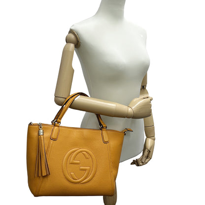 GUCCI グッチ 2wayバッグ トートバッグ ソーホー オレンジ 369176 レザー レディース 【中古】