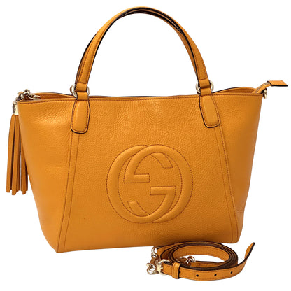 GUCCI グッチ 2wayバッグ トートバッグ ソーホー オレンジ 369176 レザー レディース 【中古】