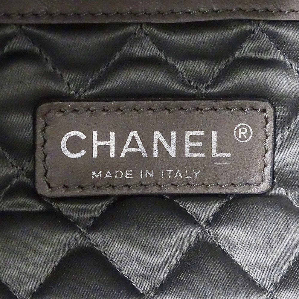 CHANEL シャネル ハンドバッグ ワイルドステッチ シャンパンゴールド シルバー金具 レザー レディース 【中古】