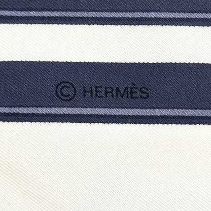 HERMES エルメス カレ90 BRIDES de GALA 式典用馬勒 スカーフ ブルー シルク レディース 【中古】
