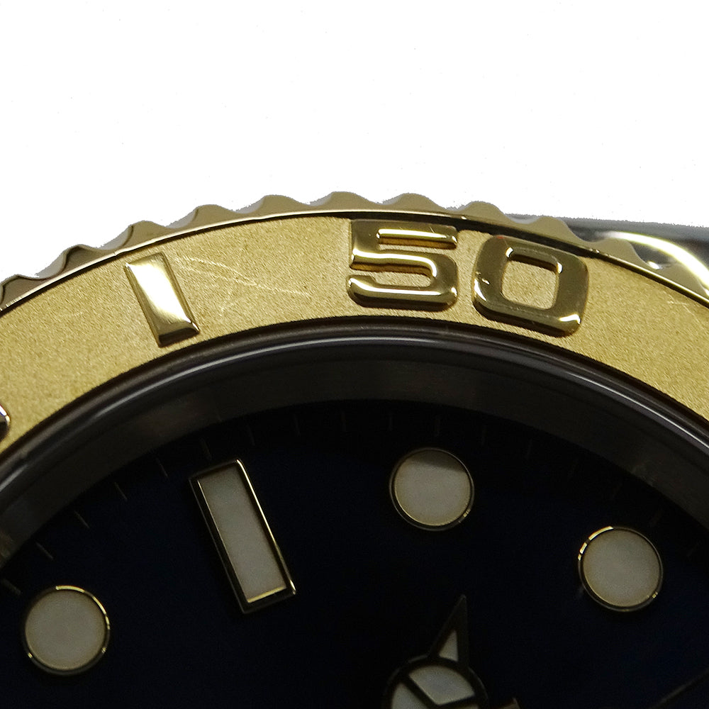 ROLEX ロレックス ヨットマスター 16623 D番 メンズ 腕時計 デイト 自動巻き AT ステンレス SS ゴールド YG コンビ ブルー 磨き済み 【中古】