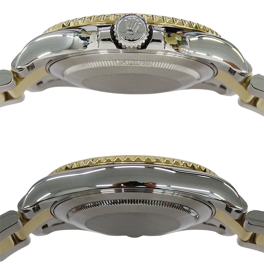 ROLEX ロレックス ヨットマスター 16623 D番 メンズ 腕時計 デイト 自動巻き AT ステンレス SS ゴールド YG コンビ ブルー 磨き済み 【中古】