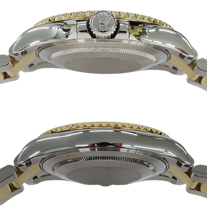 ROLEX ロレックス ヨットマスター 16623 D番 メンズ 腕時計 デイト 自動巻き AT ステンレス SS ゴールド YG コンビ ブルー 磨き済み 【中古】