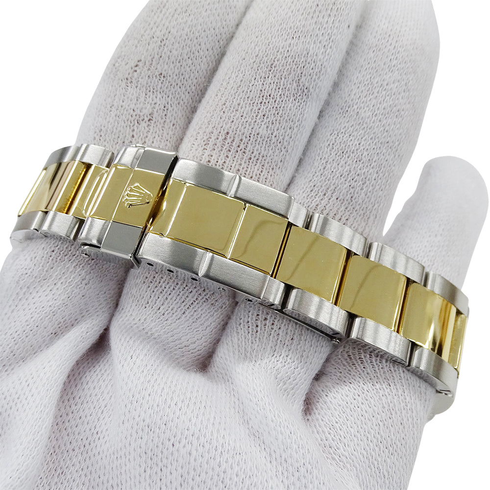 ROLEX ロレックス ヨットマスター 16623 D番 メンズ 腕時計 デイト 自動巻き AT ステンレス SS ゴールド YG コンビ ブルー 磨き済み 【中古】