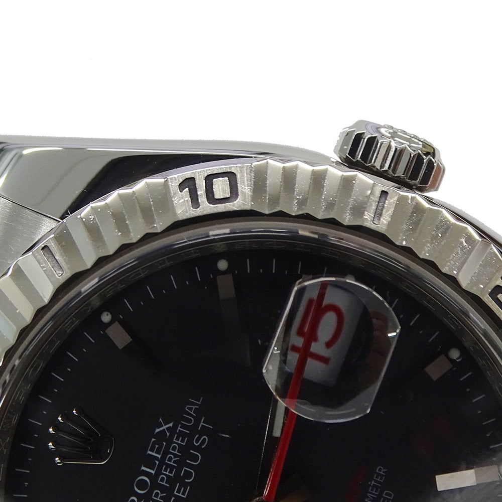 ROLEX ロレックス デイトジャスト ターノグラフ 116264 F番 メンズ 腕時計 自動巻き AT ステンレス SS ホワイトゴールド WG ブラック 磨き済み 【中古】