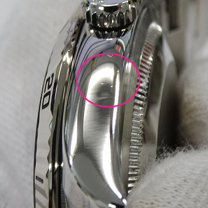 ROLEX ロレックス デイトジャスト ターノグラフ 116264 F番 メンズ 腕時計 自動巻き AT ステンレス SS ホワイトゴールド WG ブラック 磨き済み 【中古】