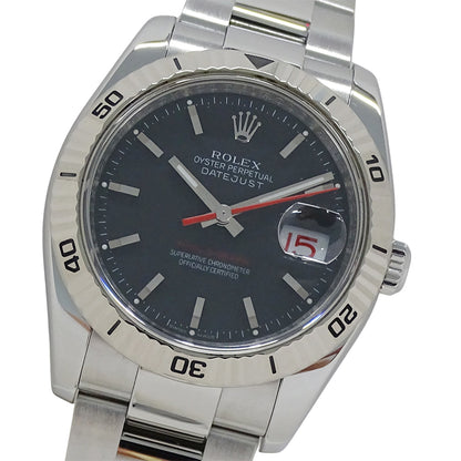 ROLEX ロレックス デイトジャスト ターノグラフ 116264 F番 メンズ 腕時計 自動巻き AT ステンレス SS ホワイトゴールド WG ブラック 磨き済み 【中古】