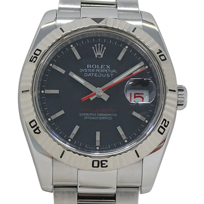ROLEX ロレックス デイトジャスト ターノグラフ 116264 F番 メンズ 腕時計 自動巻き AT ステンレス SS ホワイトゴールド WG ブラック 磨き済み 【中古】