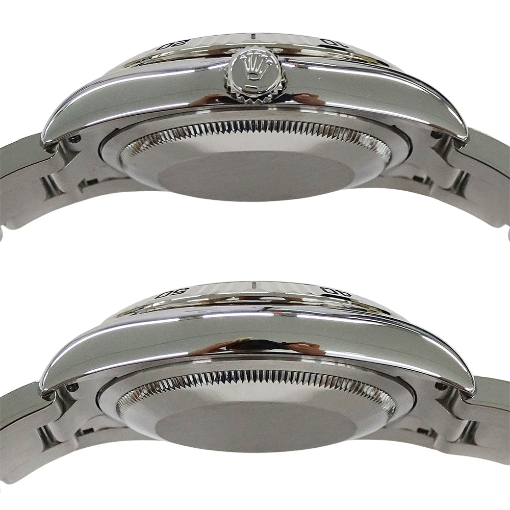 ROLEX ロレックス デイトジャスト ターノグラフ 116264 F番 メンズ 腕時計 自動巻き AT ステンレス SS ホワイトゴールド WG ブラック 磨き済み 【中古】