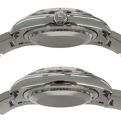 ROLEX ロレックス デイトジャスト ターノグラフ 116264 F番 メンズ 腕時計 自動巻き AT ステンレス SS ホワイトゴールド WG ブラック 磨き済み 【中古】