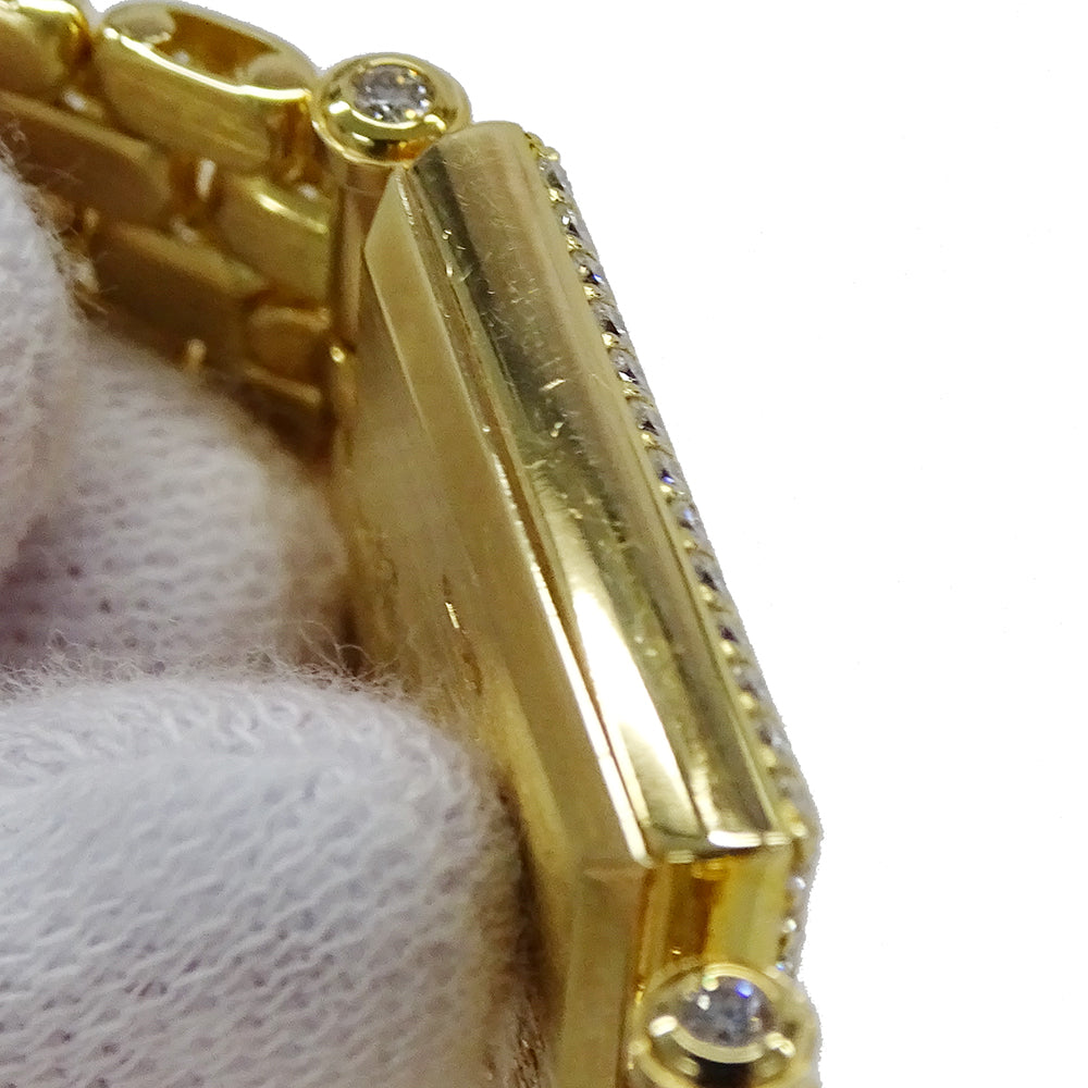 Van Cleef & Arpels ヴァンクリーフ＆アーペル クラシックスクエア レディース 腕時計 ダイヤモンド クオーツ 750YG 金無垢 磨き済み【中古】