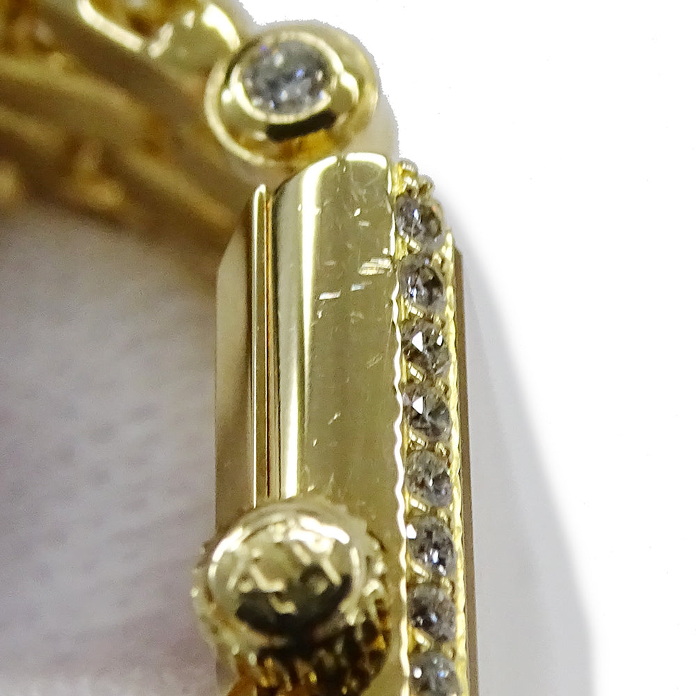 Van Cleef & Arpels ヴァンクリーフ＆アーペル クラシックスクエア レディース 腕時計 ダイヤモンド クオーツ 750YG 金無垢 磨き済み【中古】